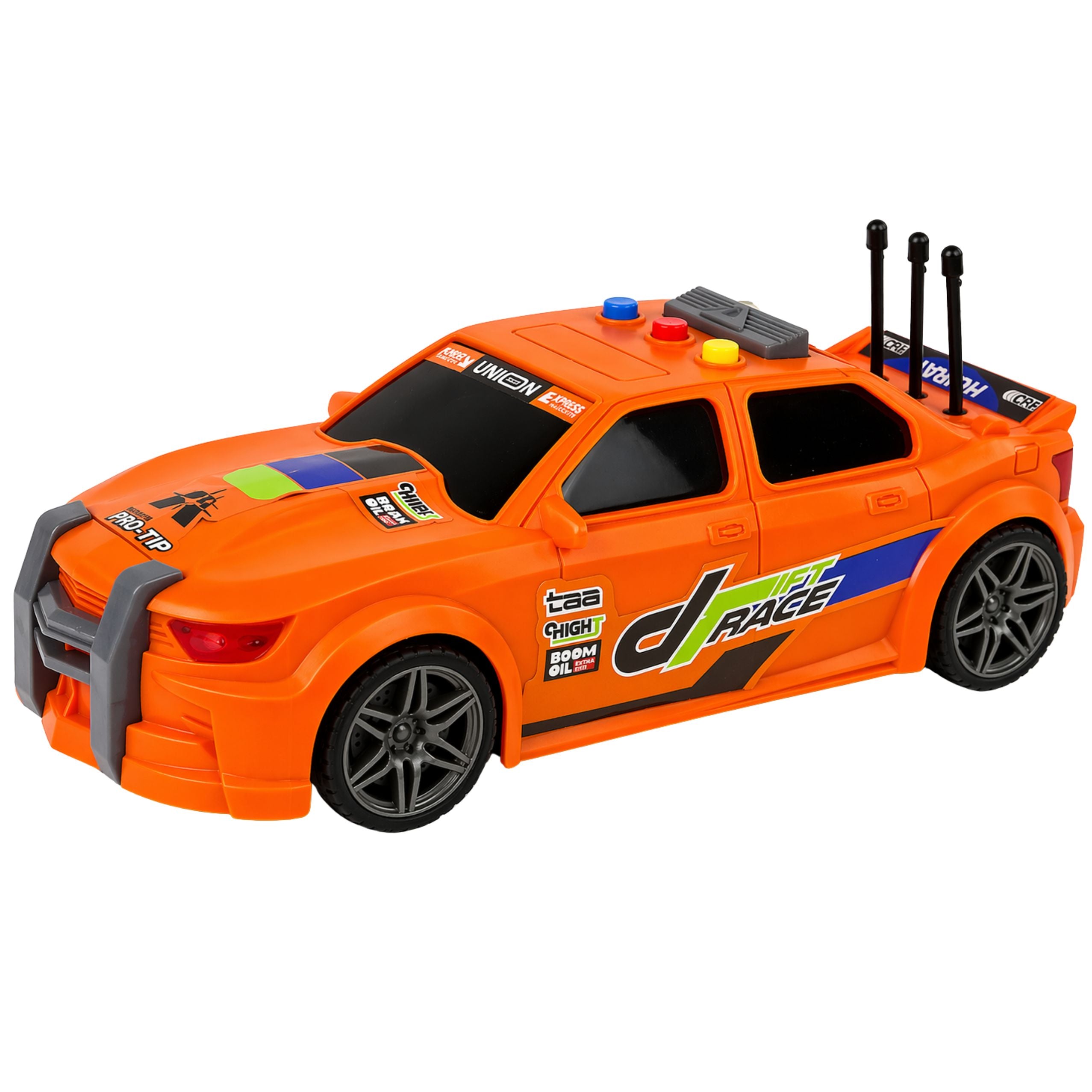 Sports Car Racing Lights Sounds Orange 1:16