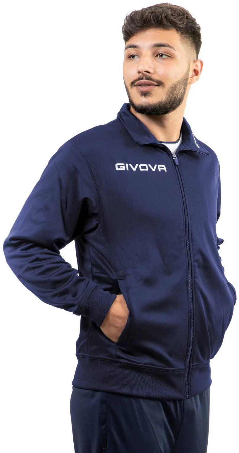 Felpa sportiva Givova Polarfleece Mono 500 Blu