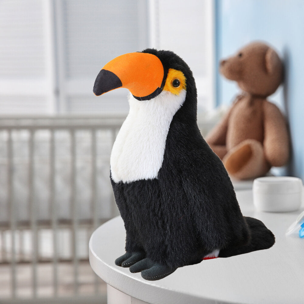 Plush Toucan Bird Plush Toy Mascot Cuddly Toy White 30cm