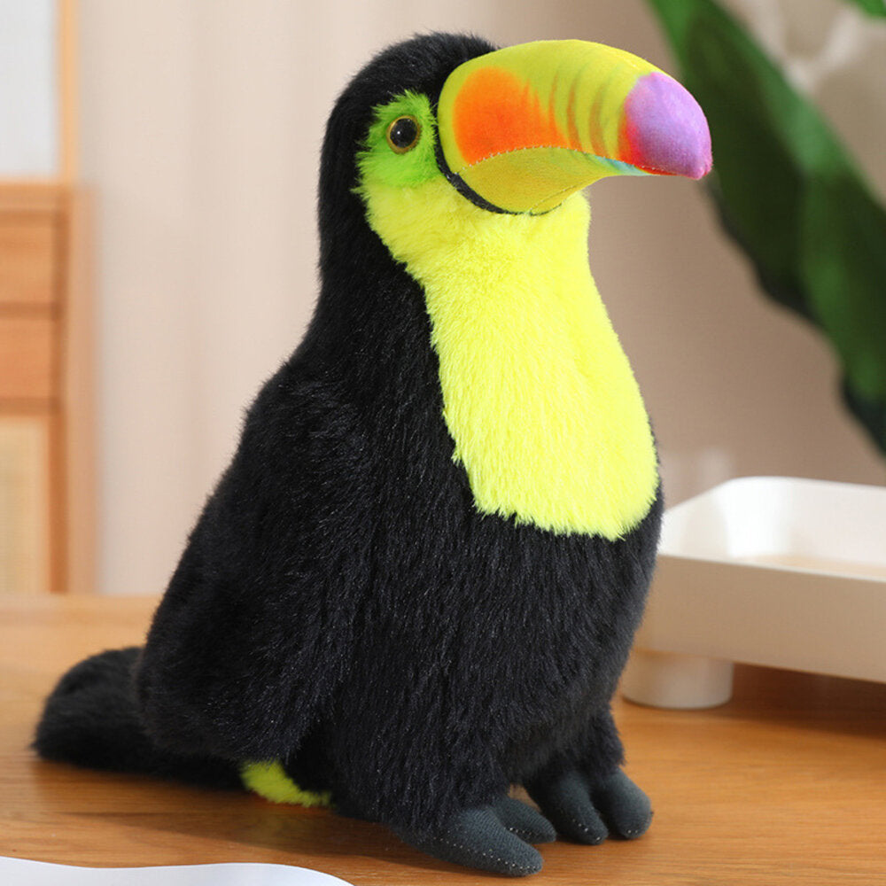 Plush Toucan Bird Plush Toy Mascot Cuddly Toy Yellow 35cm