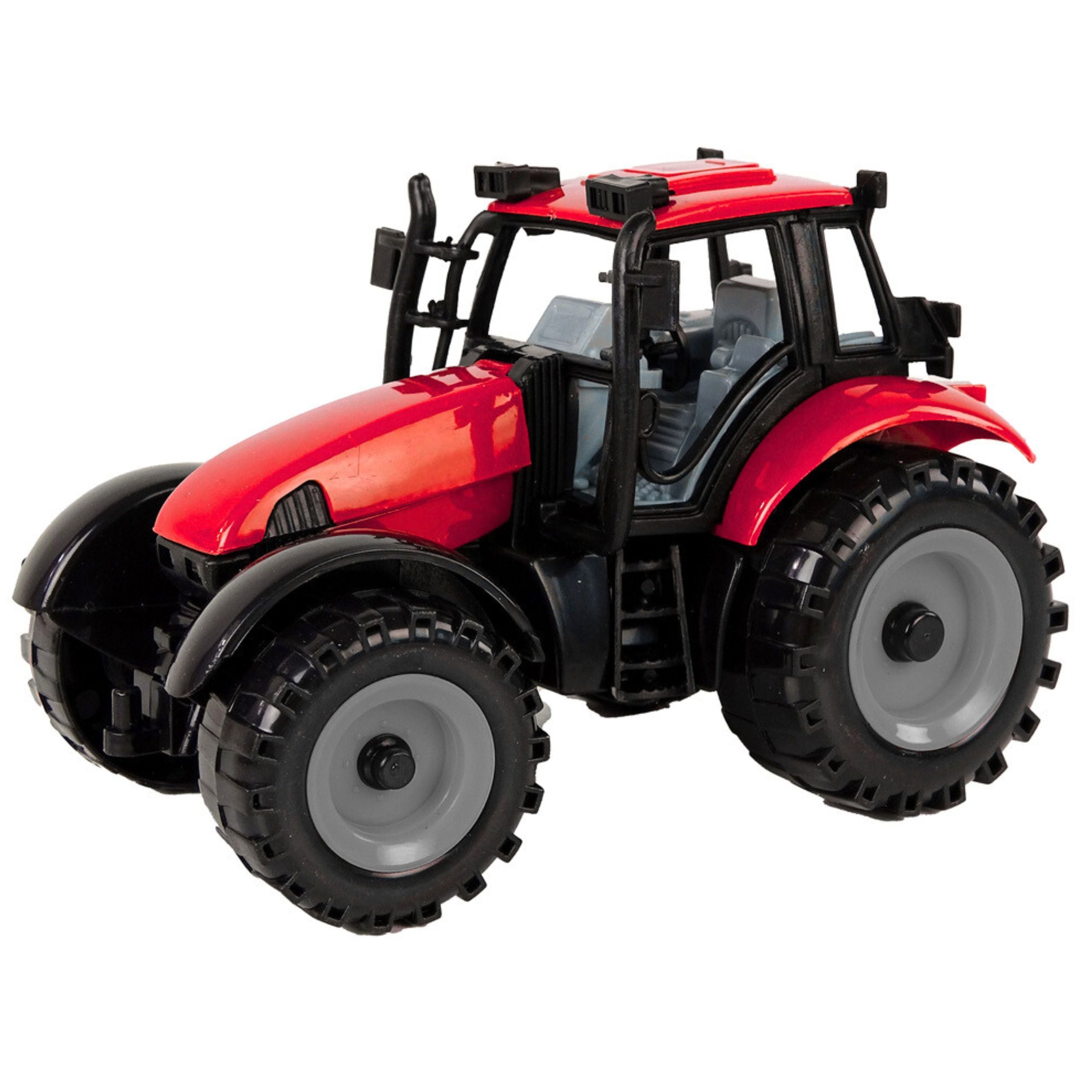 Small Farm Tractor With Opening Hood Red 13 Cm