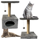 Scratching Post With Cat Bed Hanging Mouse 31cm X 31cm X 56cm