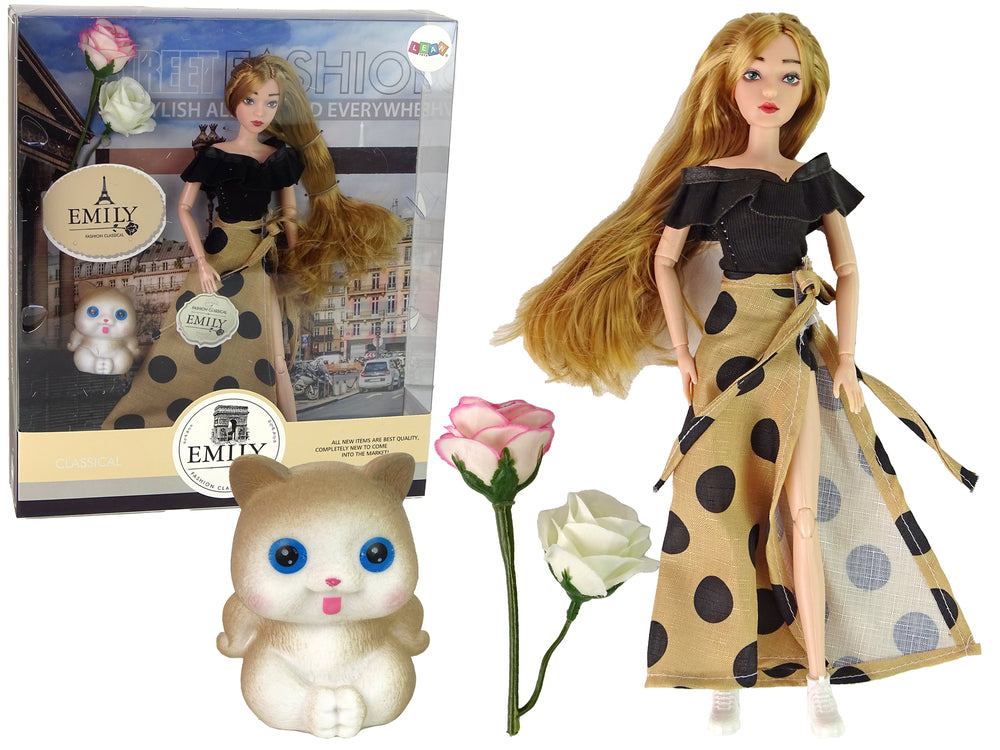 Emily Doll With Rose Cat Long Hair