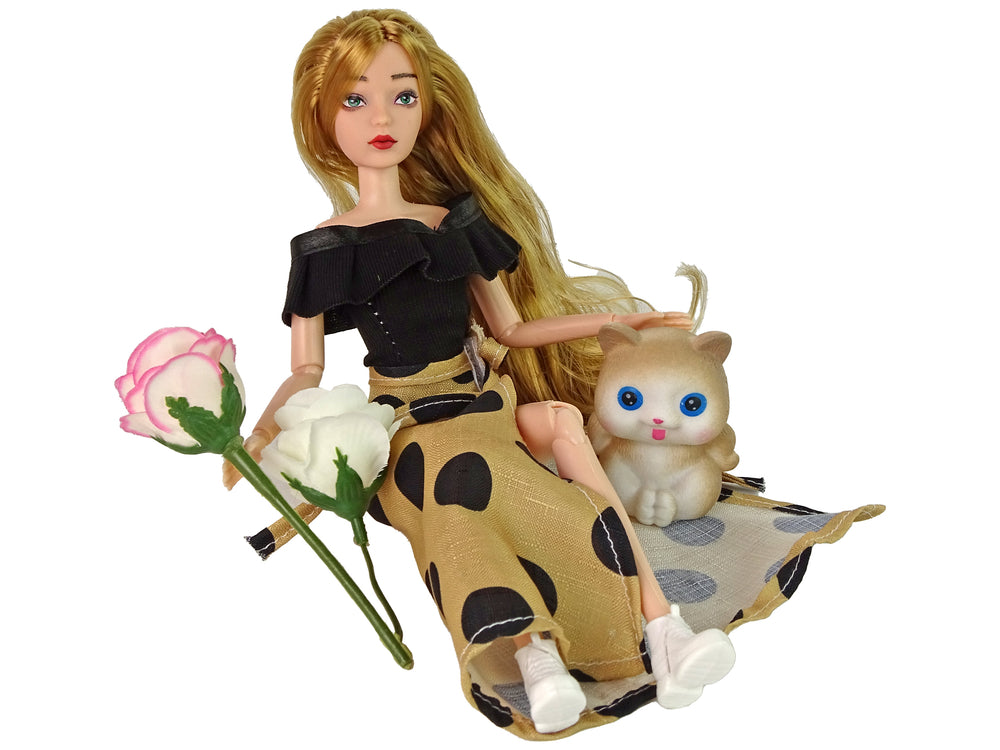 Emily Doll With Rose Cat Long Hair