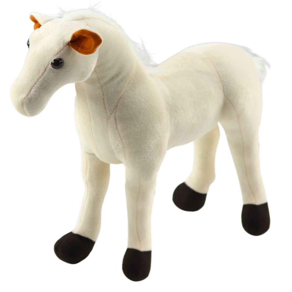 Plush Horse Plush Toy Mascot Cuddly Toy White 40cm X 37cm