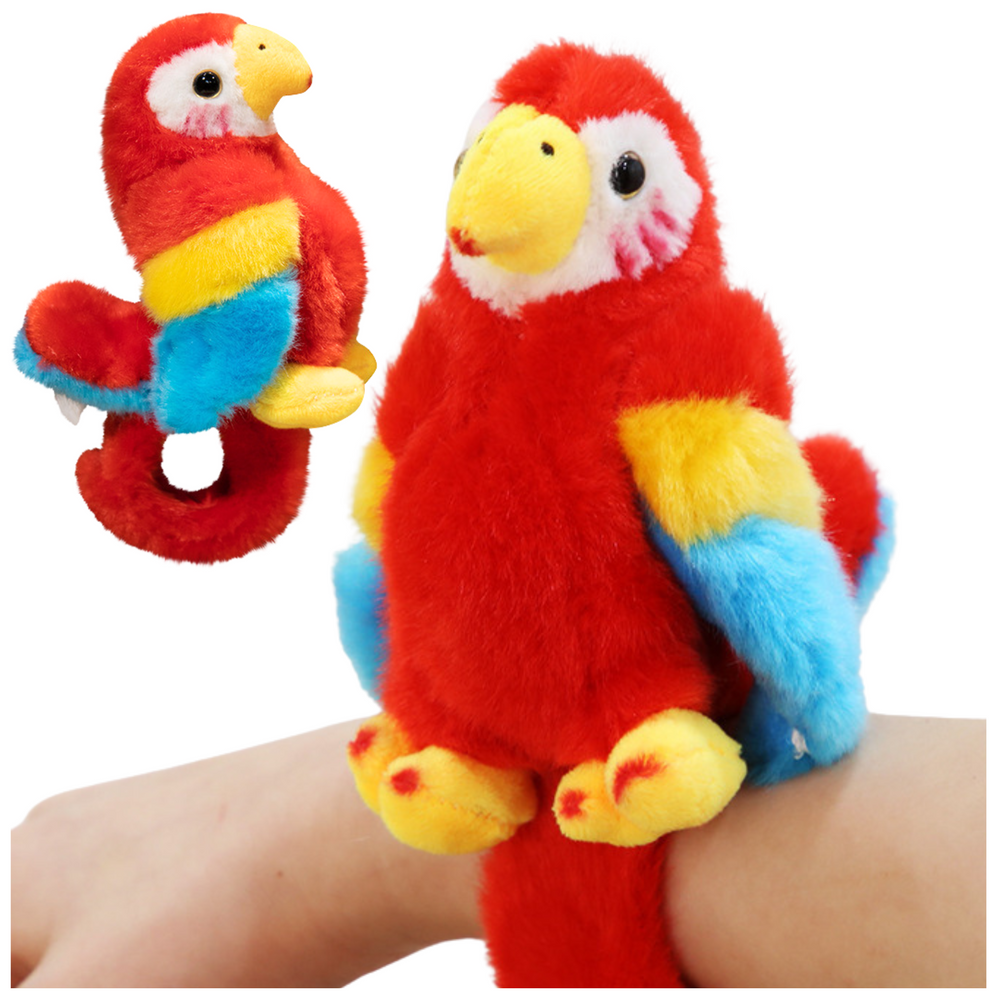 Plush Mascot Parrot Wristband Bracelet Hand Red