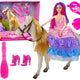 Princess Doll With White Pony Figures Accessories.