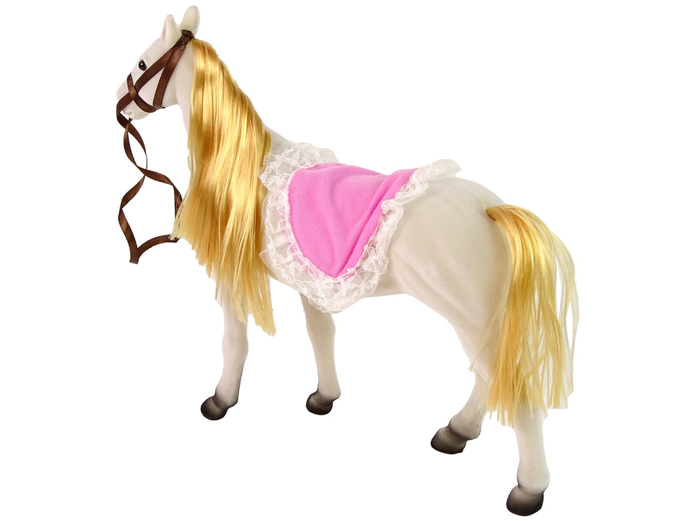 Princess Doll With White Pony Figures Accessories.