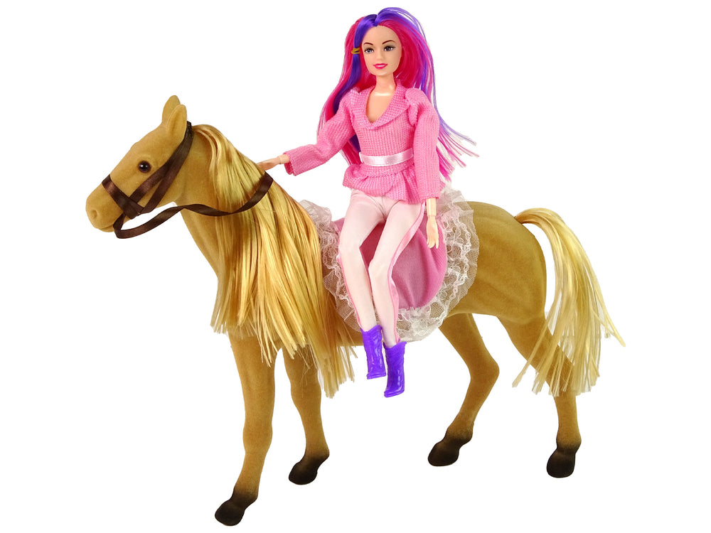 Doll Rider With Brown Pony Figures.