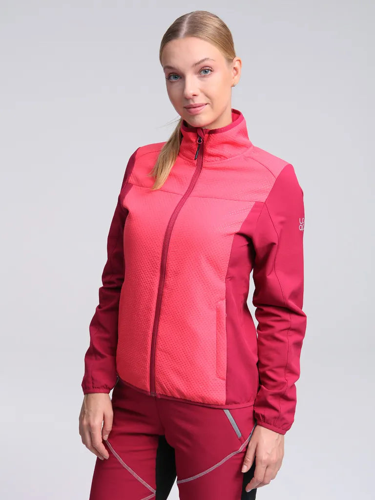 Softshell-jacka för kvinnor slingra urabuna rosa xs