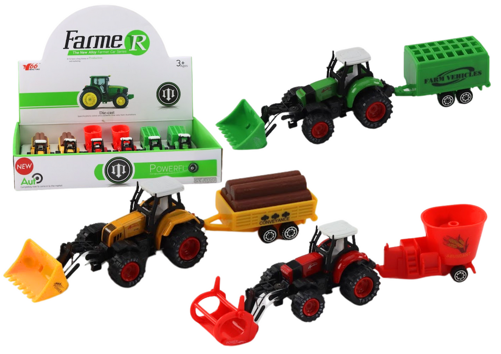 Tractor With Trailer Excavator Bulldozer Agricultural Machine 3 Colors