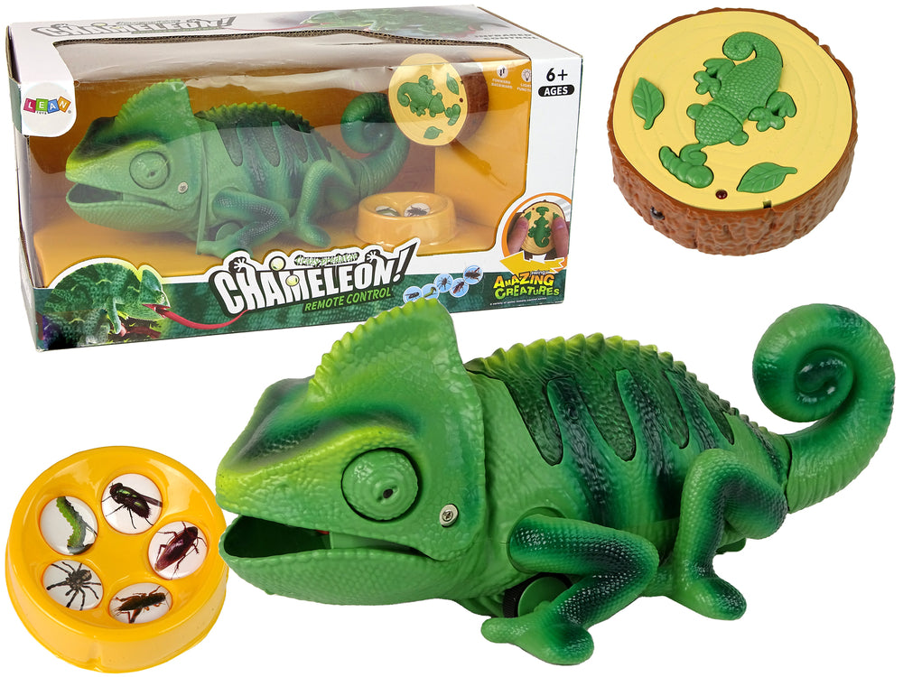 Remote Controlled Chameleon Green Light 28 Cm
