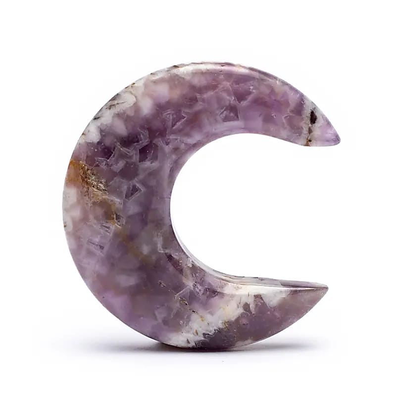 Mondförmiger Edelstein Amethyst - 4 cm Packung mit 2 Stück