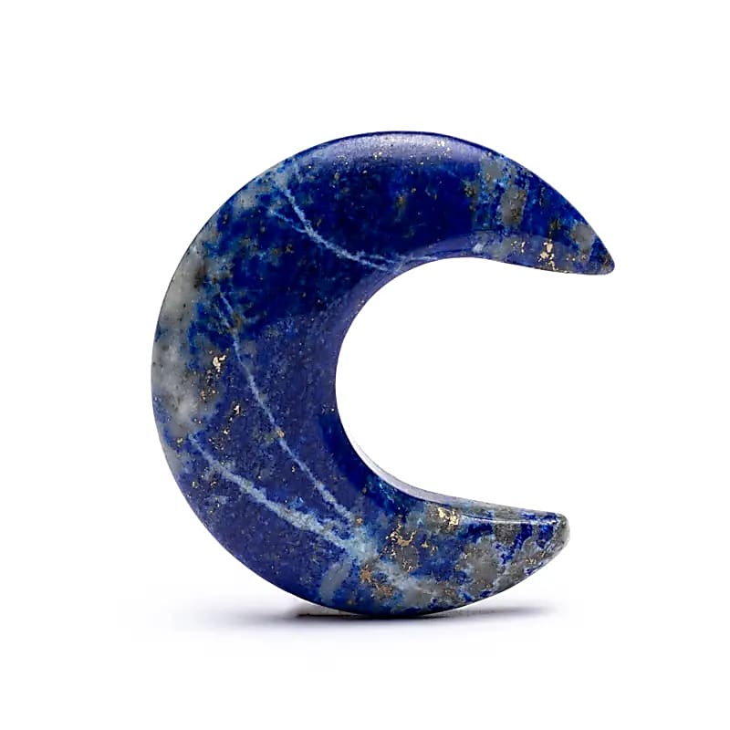 Maanvormige edelsteen Lapis Lazuli --pakket van 2 stuks - 4 cm