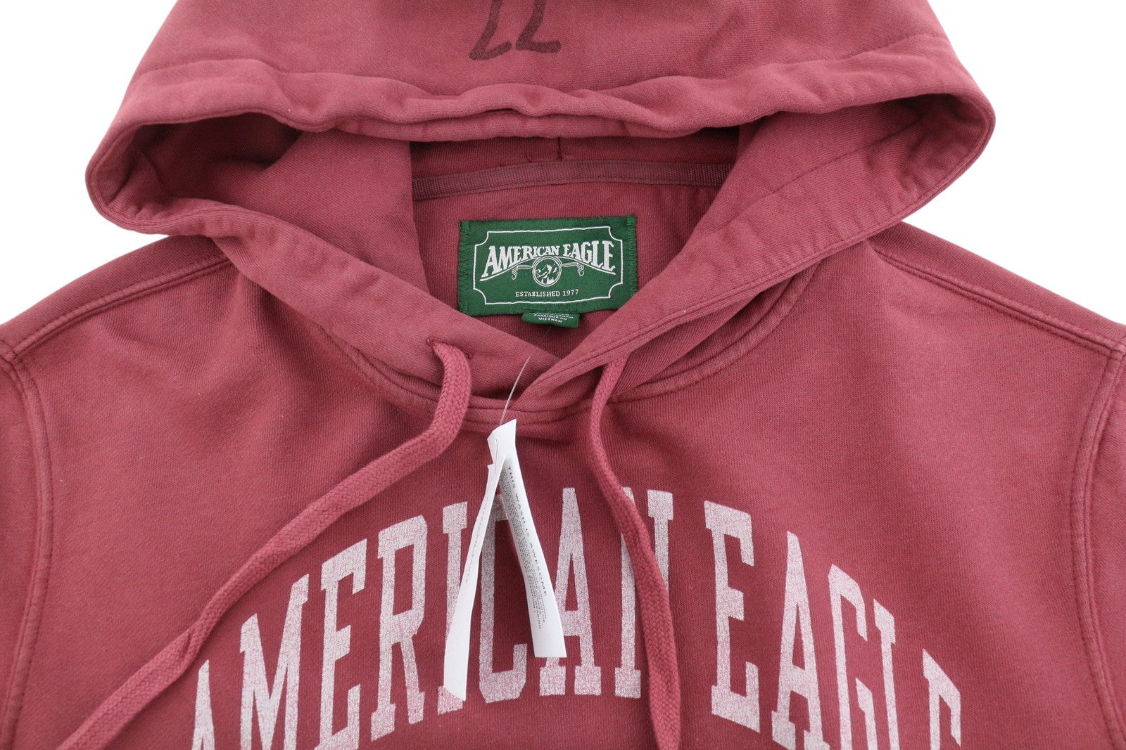American Eagle Outfitters Uomo Felpa con cappuccio rossa Tasca a marsupio oversize da indossare