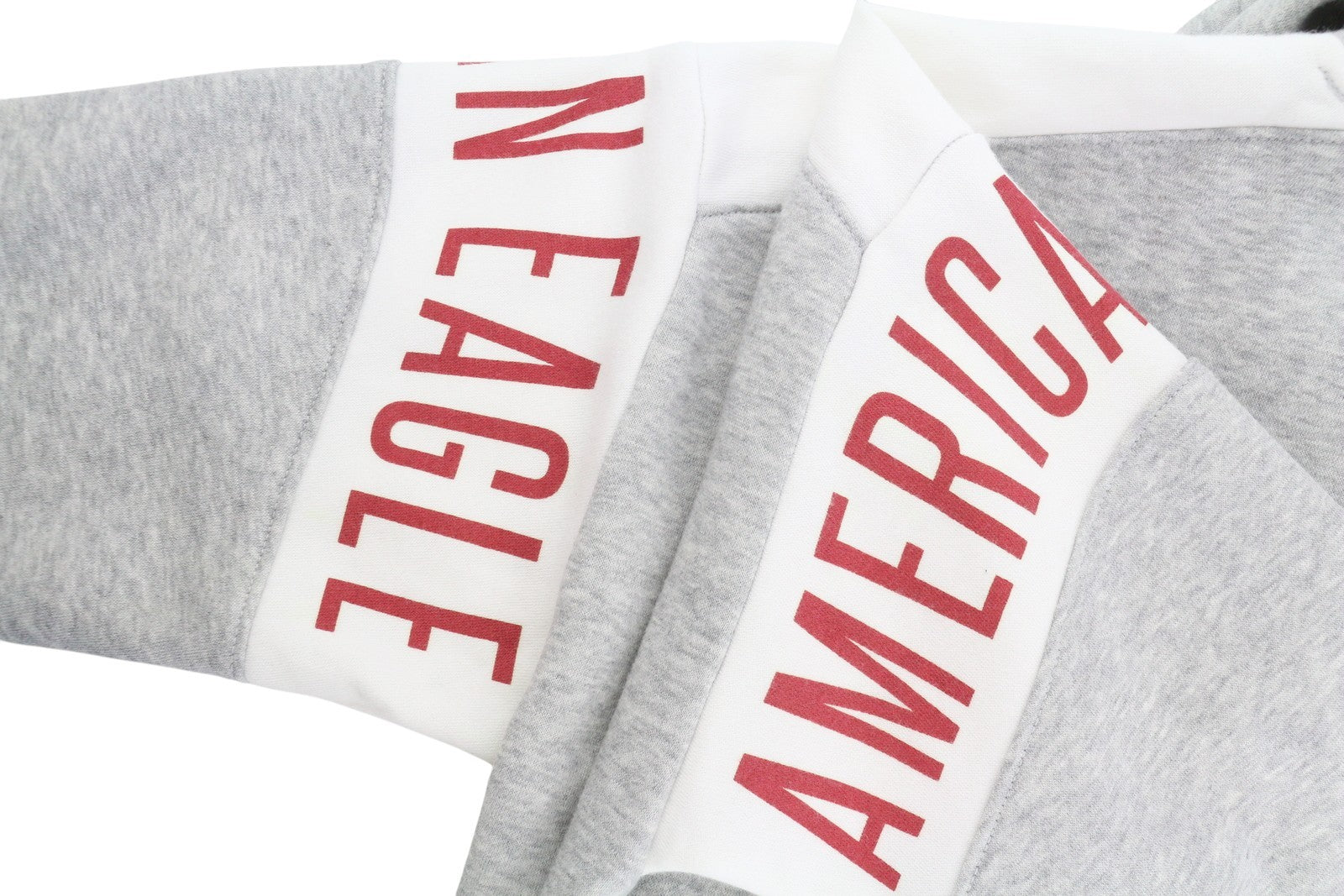 Felpa con cappuccio da donna American Eagle Outfitters, tasca a marsupio grigia melange