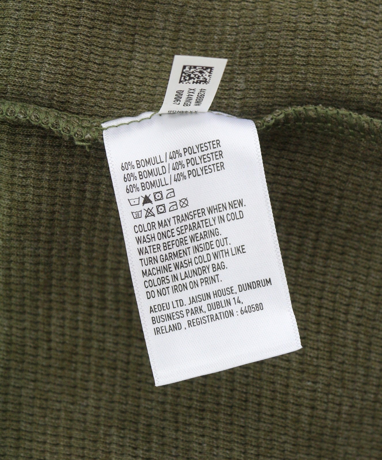 Felpa con cappuccio da uomo American Eagle Outfitters, mezzo bottone verde scuro kaki
