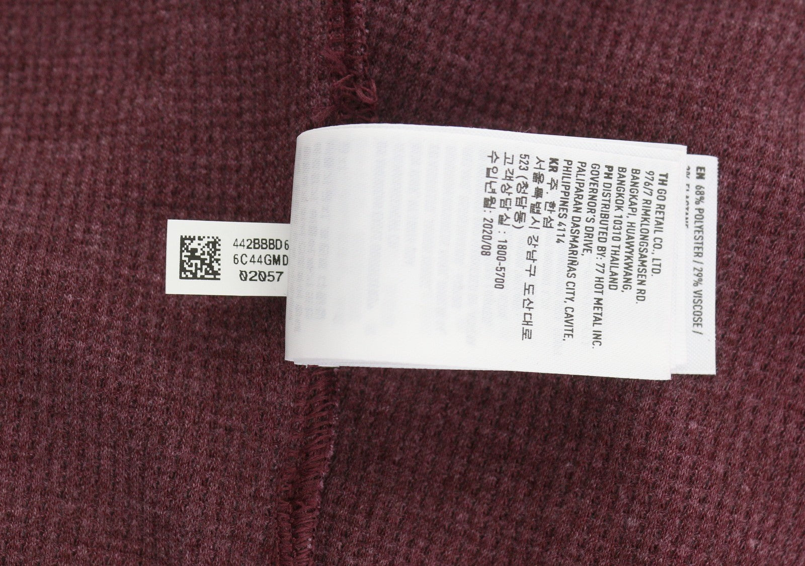 American Eagle Outfitters Damen-Sweatshirt, Burgunderrot, Melange, verkürzt, übergroß
