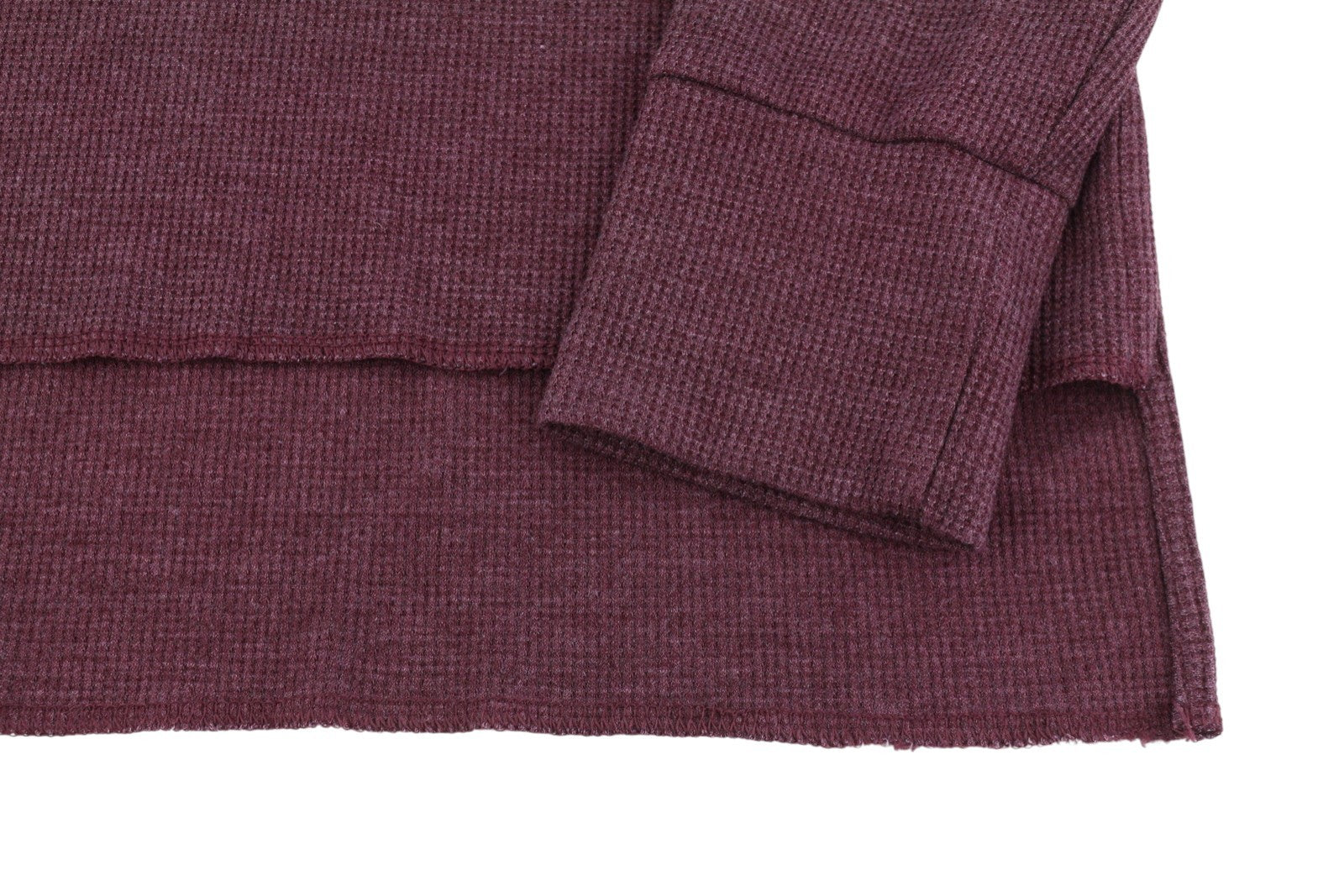 American Eagle Outfitters Damen-Sweatshirt, Burgunderrot, Melange, verkürzt, übergroß