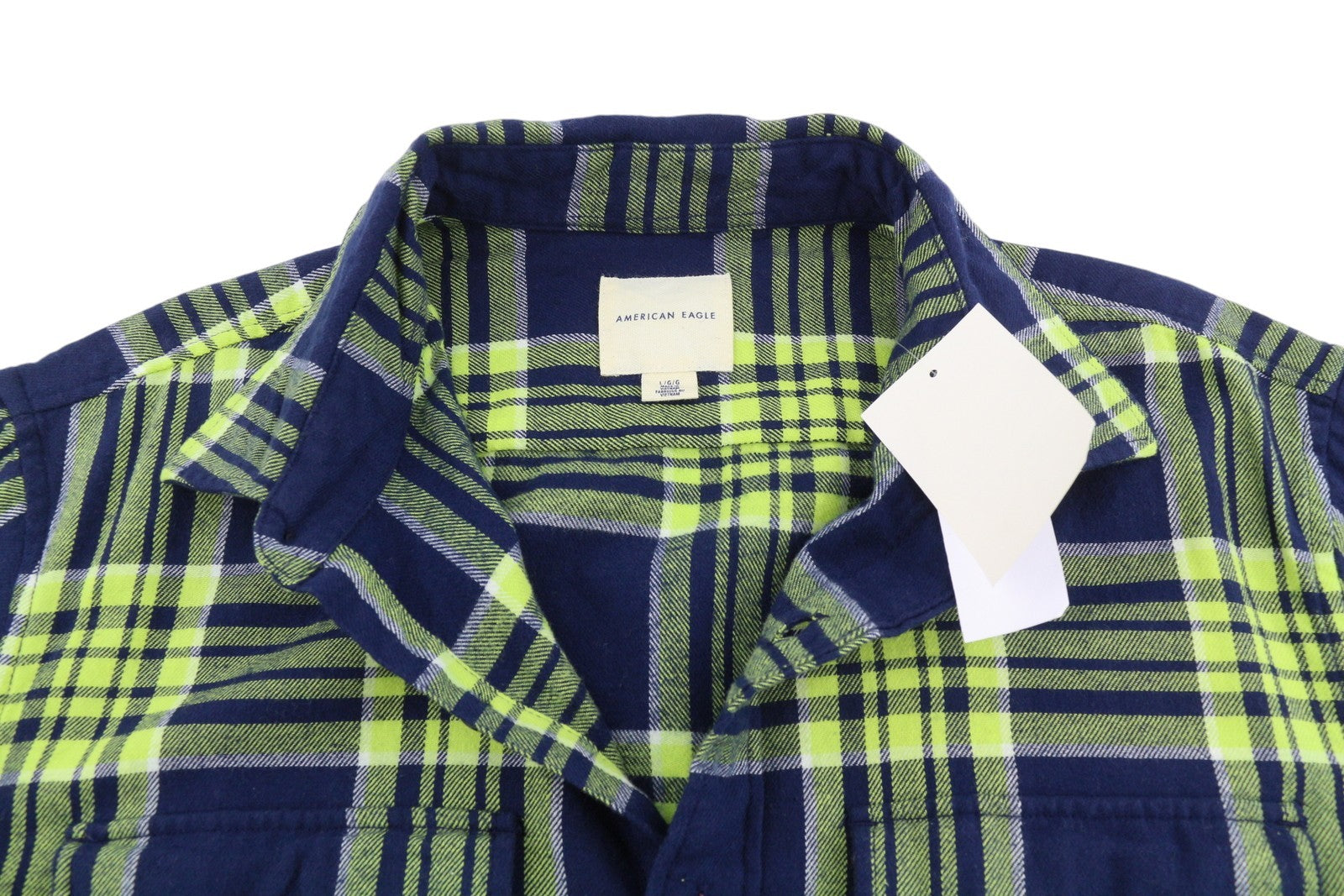 American Eagle Outfitters Men Shirtflannel Plaid Button-up Casual