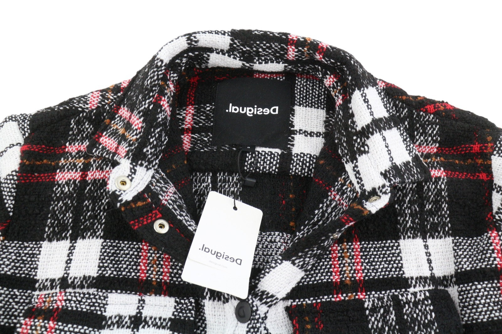 Desigual Chaq Tucson Women Jacketcheck Straight Snap Buttons Overshirt