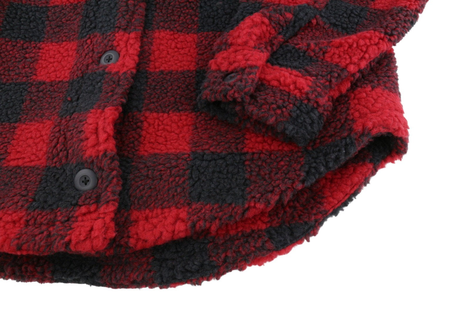 American Eagle Outfitters Giacca da donna morbida con bottoni a quadri rossi