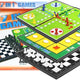 Magnetic Game Board Set 7 In 1 Chess Ludo Backgammon Draughts