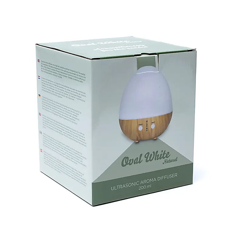 Aroma difuzér Oval White Natural Usb - 200ml