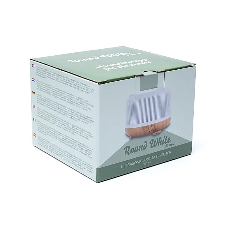 Aroma difuzér kulatý bílý přírodní - 300ml