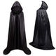 Cape With Hood Carnival Halloween Black 150cm