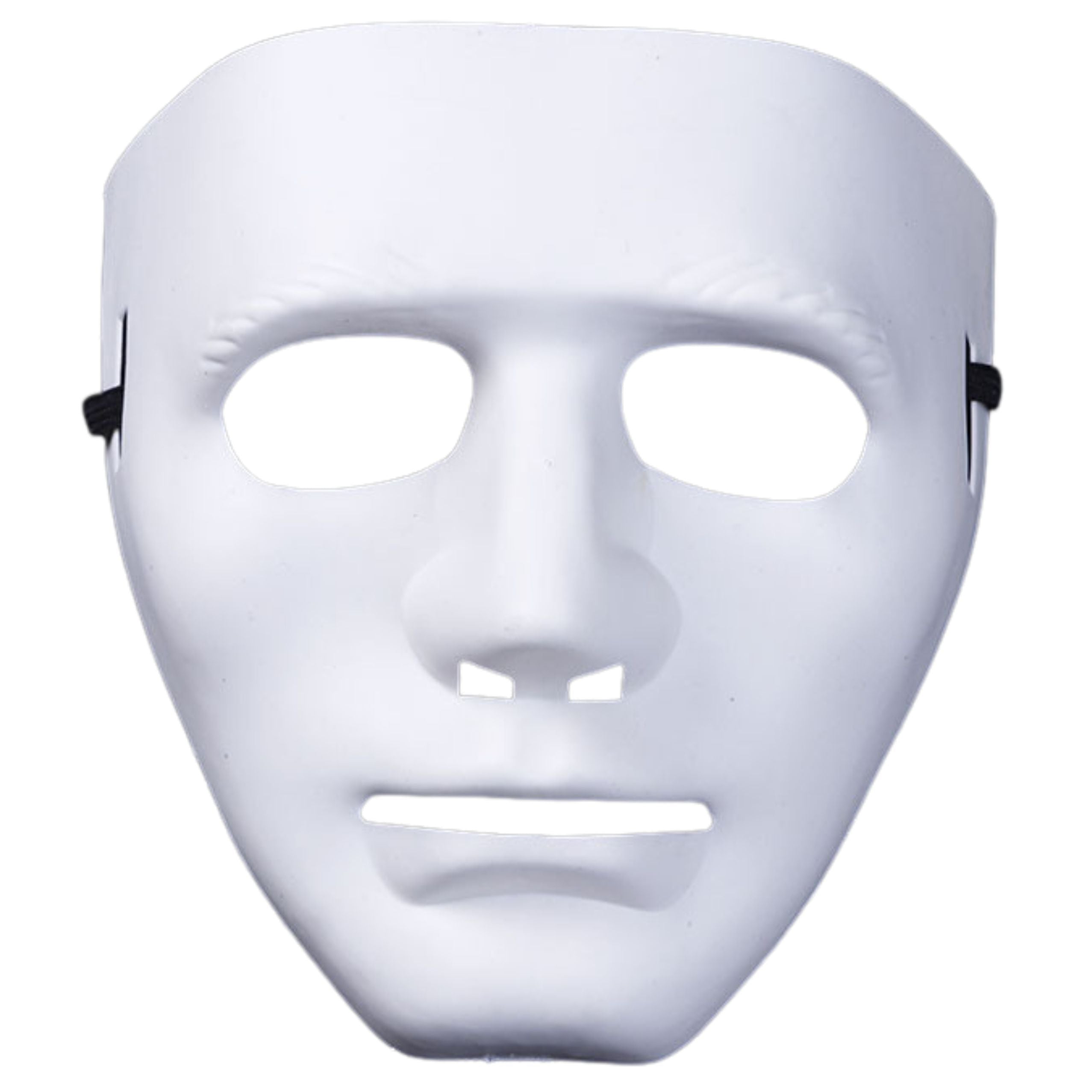 Mask Anonymous Carnival Halloween On Elastic White Red