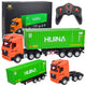 Rc Remote Control Truck With Container Huina Lights And Sounds 1:18