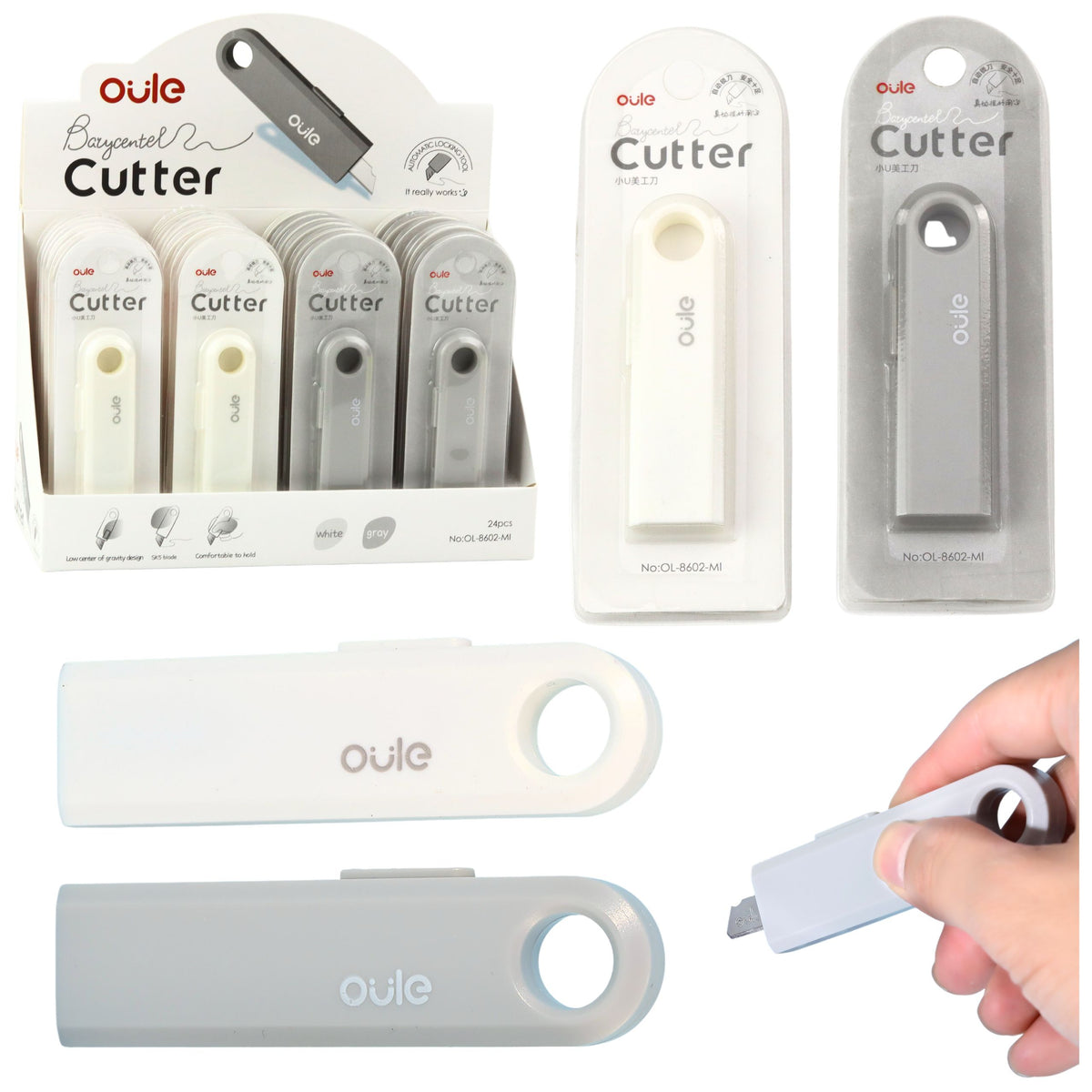 Mini Compact Retractable Cutter For Paper And Foil Mix