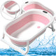 Folding Bathtub Non-slip Feet Pink
