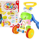 Toddler Baby Push Along Toy Hippo Sounds Rattles Crinkles Mirror
