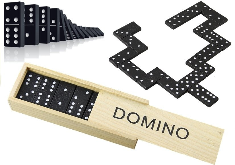 Domino Dominoes Dominos In A Wooden Box 28pcs