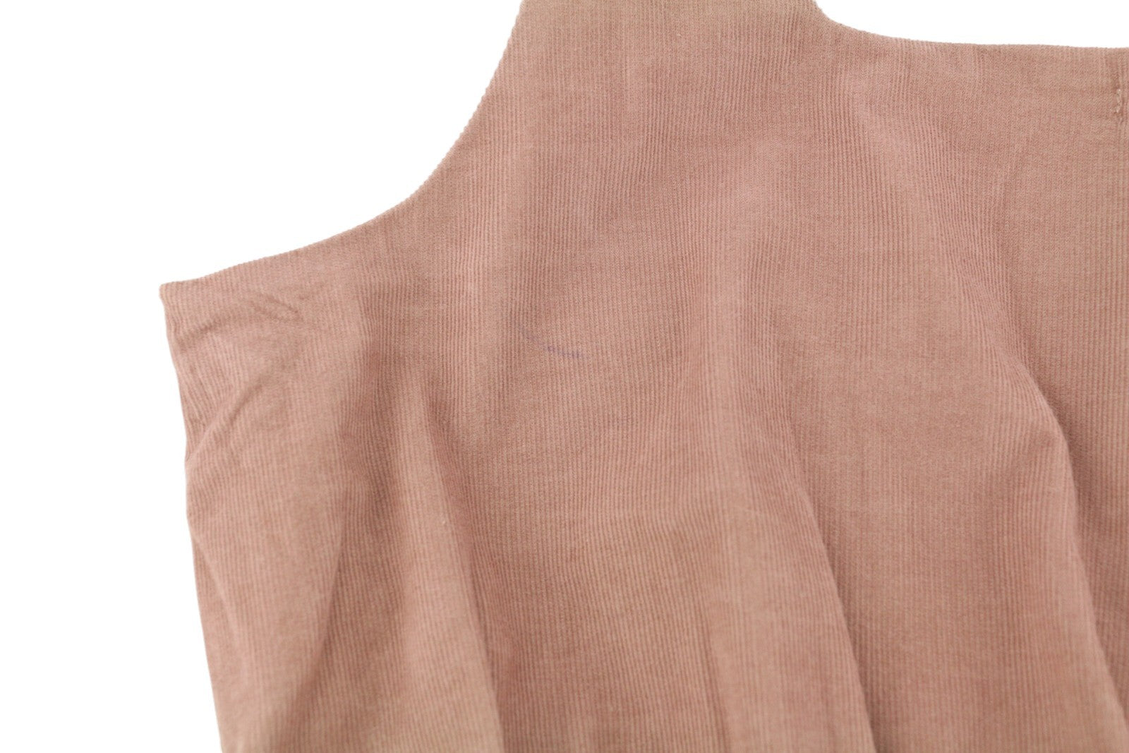 American Eagle Outfitters Tuta da donna in velluto a coste rosa con risvolto corto