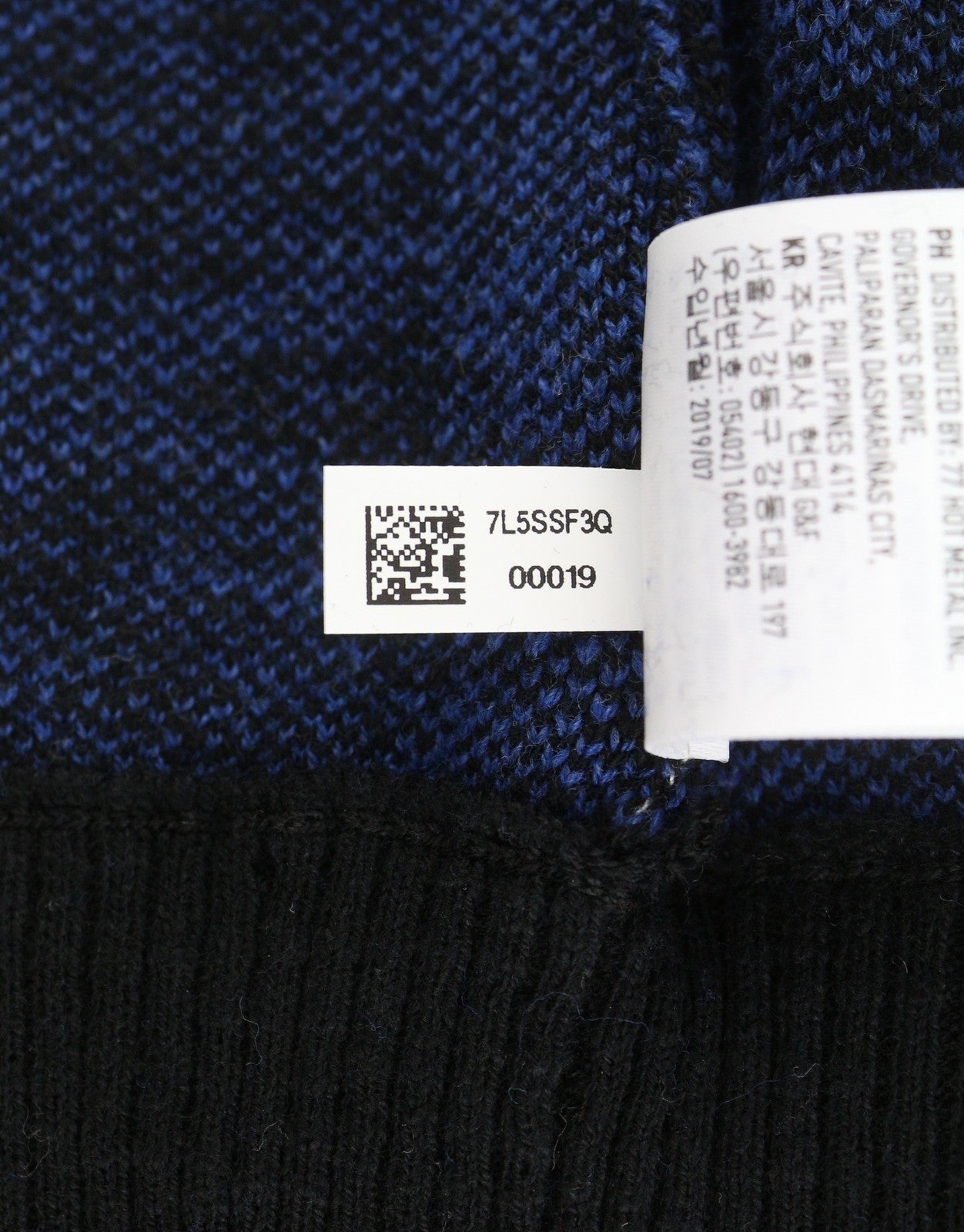 American Eagle Outfitters heren trui met blauwe ruit gebreide kangoeroezak