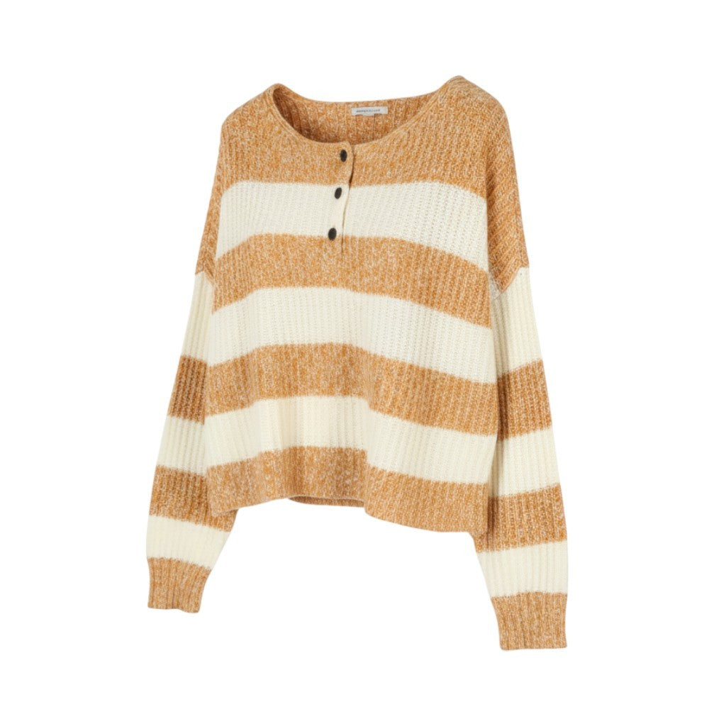 American Eagle Outfitters Damer Jumpermelange Stribet Rundhals Oversized