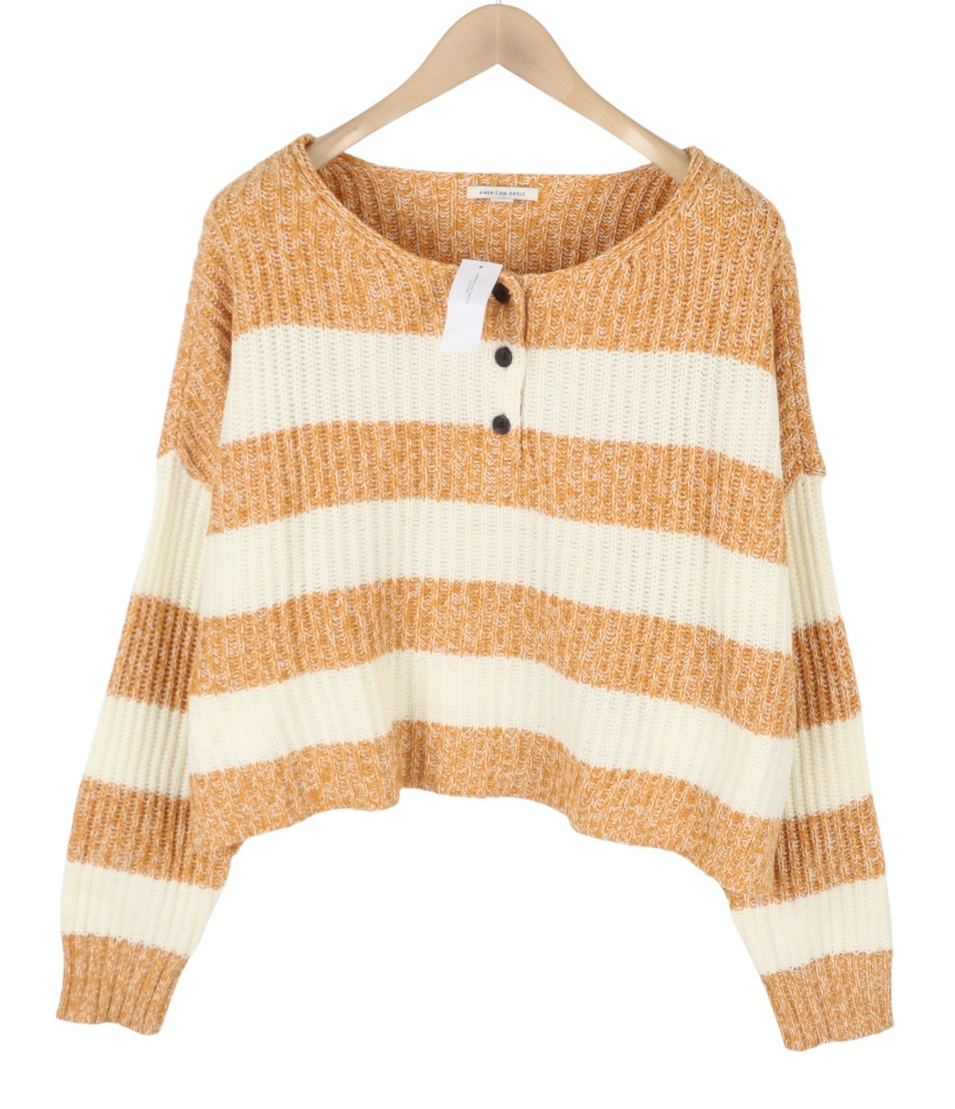 American Eagle Outfitters Damer Jumpermelange Stribet Rundhals Oversized