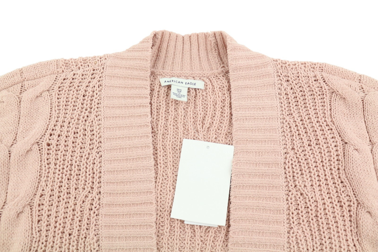 American Eagle Outfitters Dames Jumperroze kabelgebreid oversized vest