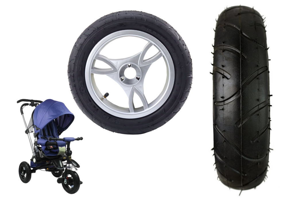 Plastic Wheel With Rubber Tire (inflatable) Pro 700 Front