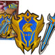 Blue Warrior Sword Shield Set From Eva Foam.
