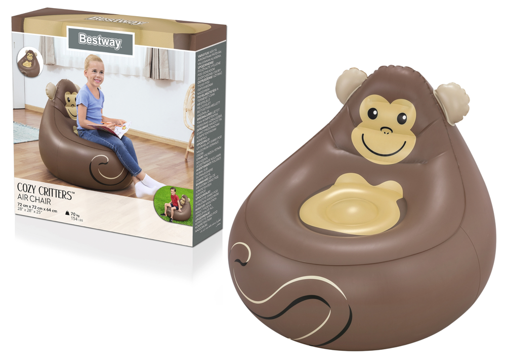 Inflatable Armchair Monkey 72 X 72 X 64 Cm Bestway 75116