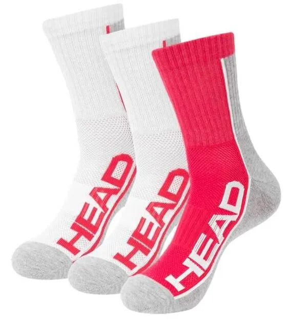 Head Performance Short Crew Socks 3 Pairs Pink 39-42