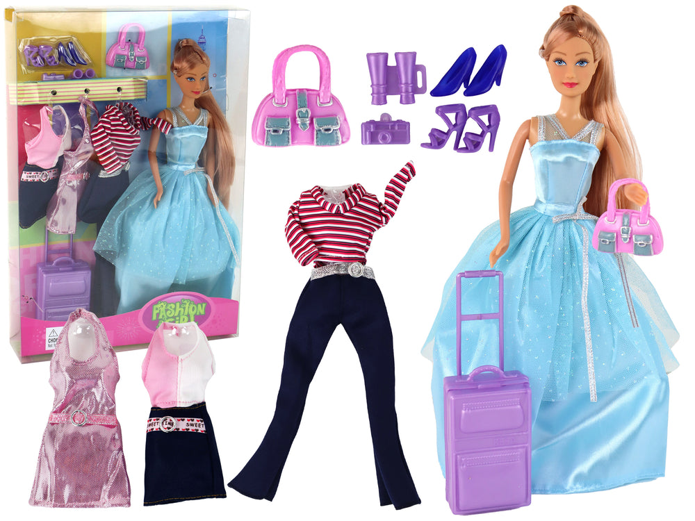 Set Doll With Disguise Suitcase Purse Adventure