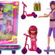 Conjunto de bonecas Lucy Capacetes de skate scooter roxos