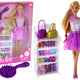 Lucy Doll Purple Glitter Dress Set Shoes