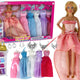 Children's Doll Long Blonde Hair Wardrobe Shoes Dresses Accessories