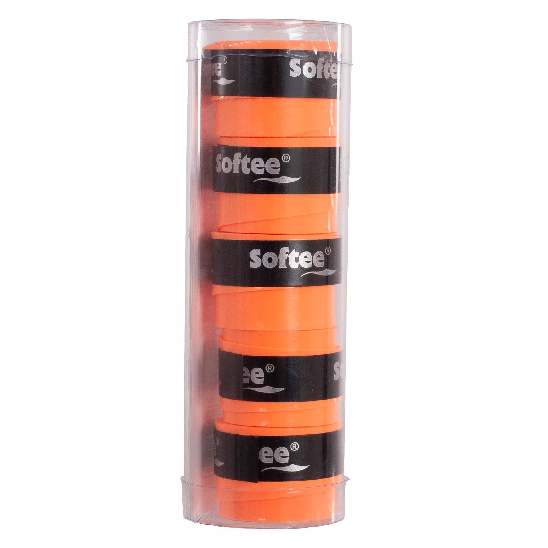 Pack De 5 Sobregrips Lisos Softee Tech Naranja Flúor